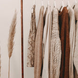 clothes on a rack