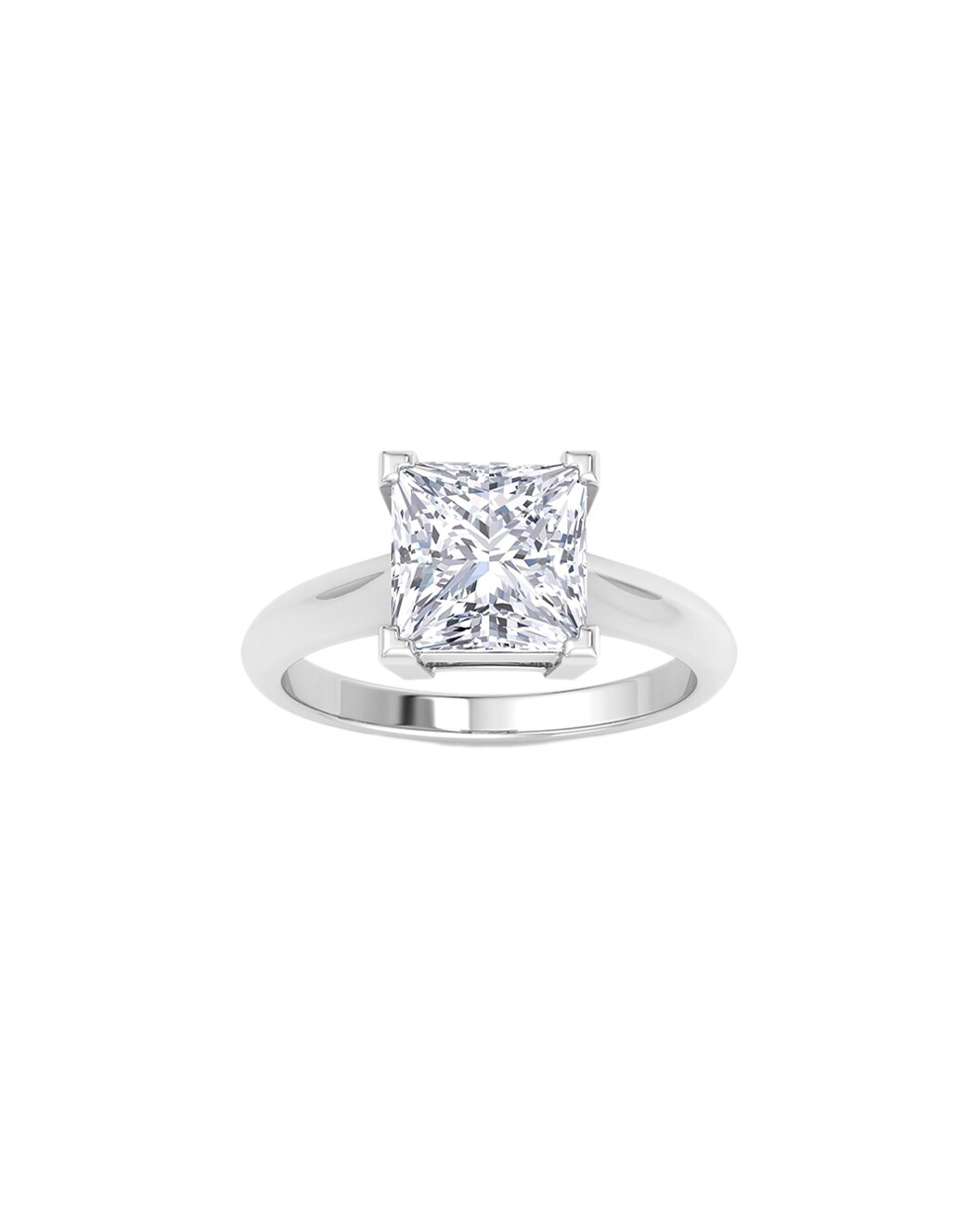 4.01 Carat Princess Cut Lab Grown Diamond Solitair