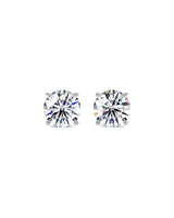 Exquisite 6.00 Ctw Lab-Grown Diamond Round Stud Earrings In 14K White Gold