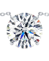 5.00 Carat Round Brilliant Solitaire Diamond Pendant Set In 14K White Gold