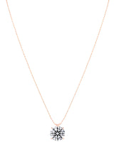 5 Carat Round Shape Lab Grown Diamond Solitaire Necklace In 14K Rose Gold (G-H,vs2)