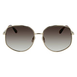 Salvatore Ferragamo Gold Metal Sunglasses