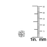 Lab Grown 1.50 Carat Total Weight Diamond Solitaire Earrings In 14K White Gold