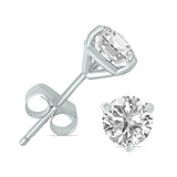 3/4 Carat Tw Lab Grown Diamond Martini Set Round Earrings In 14K White Gold