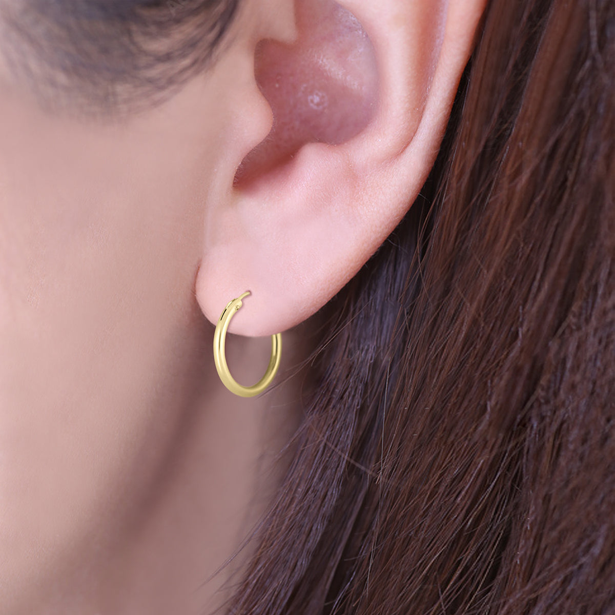 14K Yellow Gold Filled Hoop Earrings (22Mm)