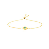 Mini Turquoise Evil Eye Bolo Bracelet