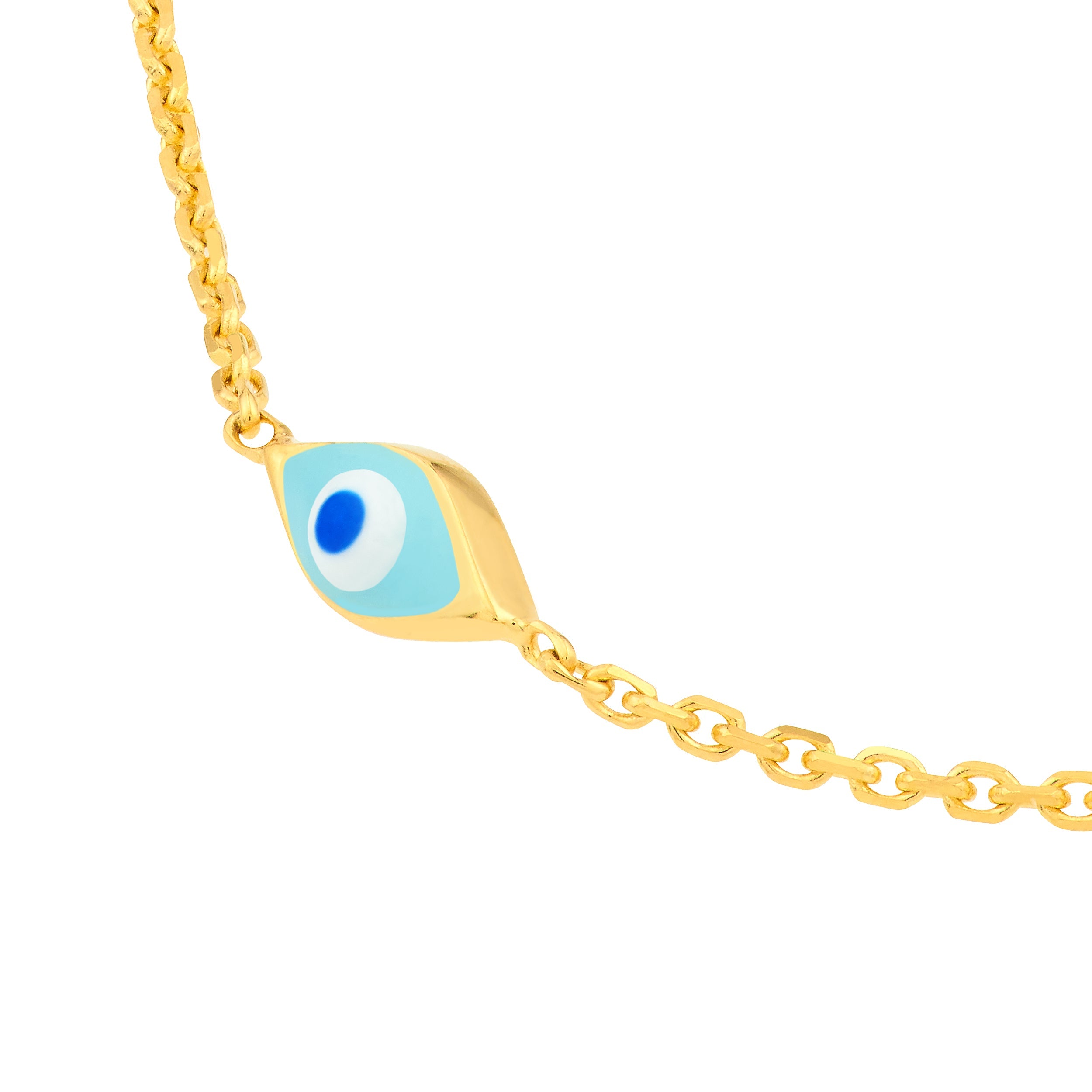 Enamel Evil Eye Station Chain