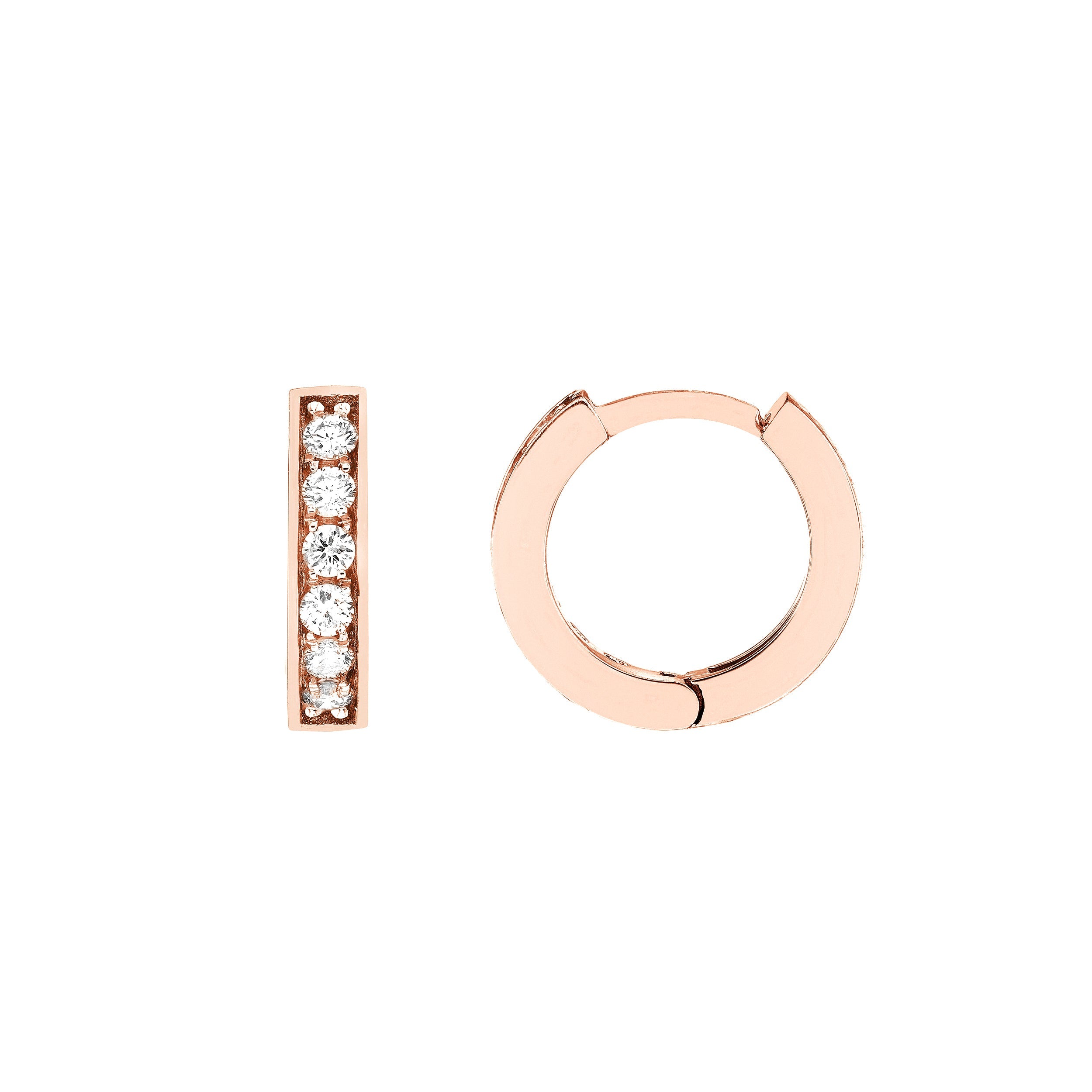 1/8tcw Diamond 10mm Huggie Earrings