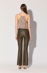 Lexie Pant, Moss - Stretch Leather