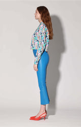 Lori Pant, Bright Blue - Stretch Leather