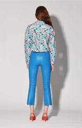 Lori Pant, Bright Blue - Stretch Leather