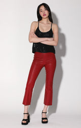 Lori Pant, Red - Leather