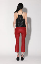 Lori Pant, Red - Leather