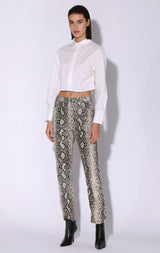Yvette Pant, Grey Snake - Leather