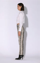 Yvette Pant, Grey Snake - Leather