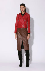Liz Jacket, Red - Leather