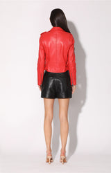 Liz Jacket, Scarlet - Leather