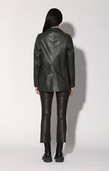 Mia Blazer, Basil - Leather
