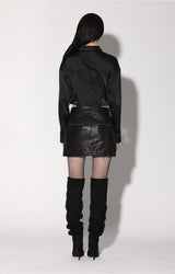 Shirley Skirt, Black - Leather
