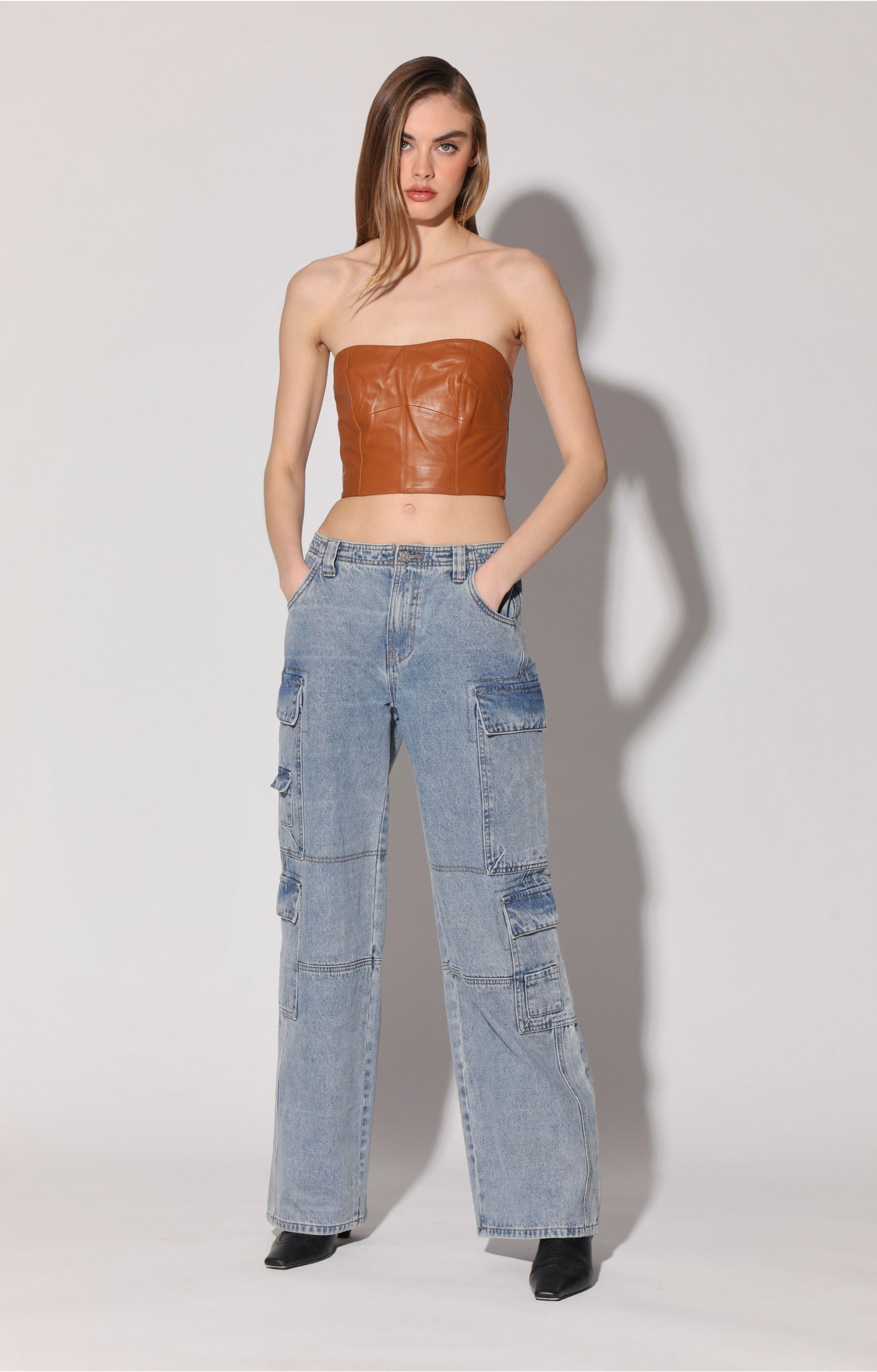 Tanvi Top, Camel - Leather