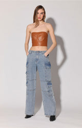 Tanvi Top, Camel - Leather