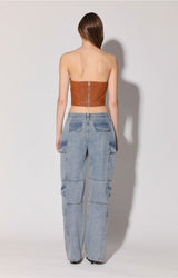 Tanvi Top, Camel - Leather