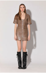 Harlynn Dress, Sand - Leather