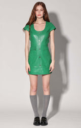 Darya Dress, Clover - Leather