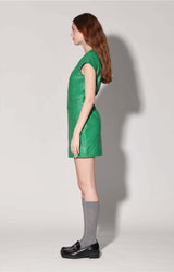 Darya Dress, Clover - Leather